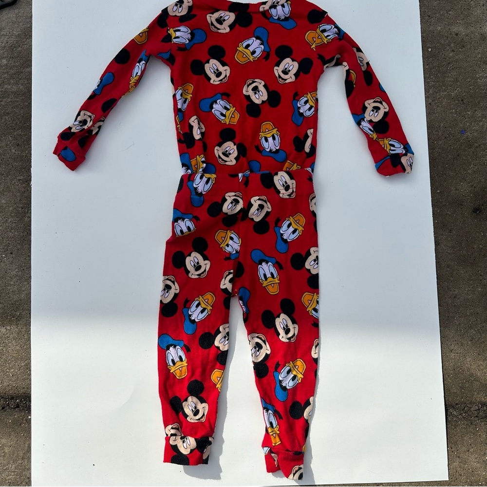 Disney Kids Red One Piece Pajama